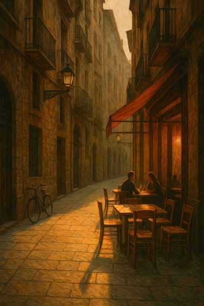 Les ruelles d'ambre de Barcelone - Le quartier gothique au crépuscule par Travel Shop