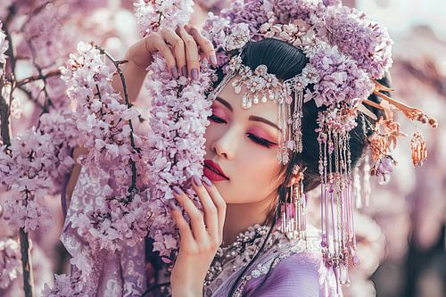 Picturesque Japan with Geisha