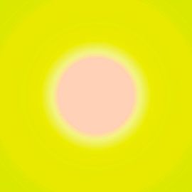 Pop Sonne Gelb von Mad Dog Art