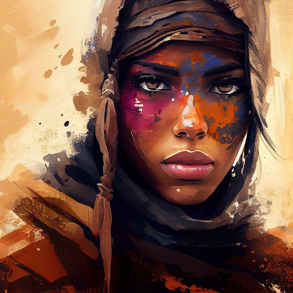 Mächtige Tuareg-Frau #2 von Chromatic Fusion Studio