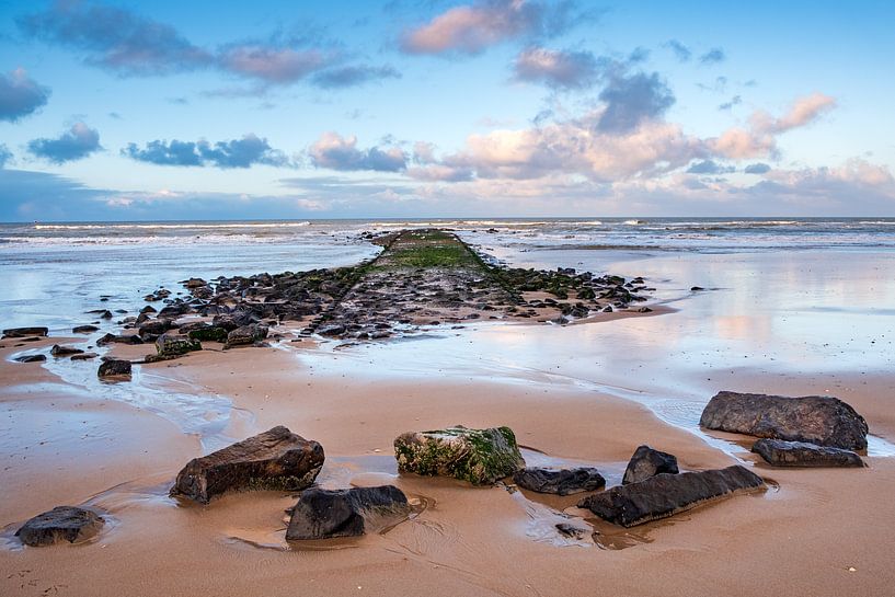 Wellenbrecher in der Nordsee von Evert Jan Luchies