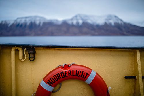Rettungsring auf dem Segelschiff Noorderlicht
