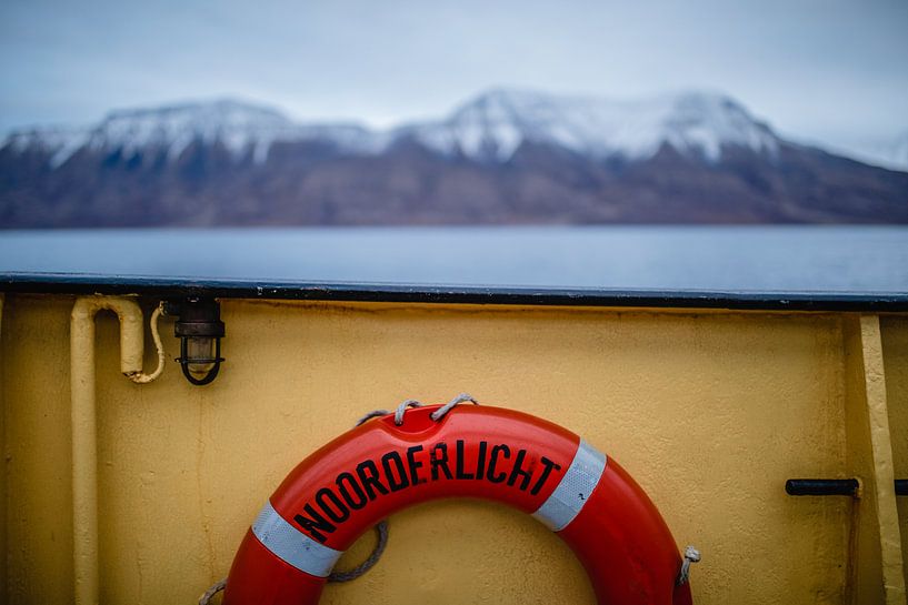 Lifebuoy on sailing ship Northern Lights by Martijn Smeets
