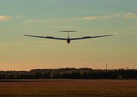 Zweefvliegtuig in landing