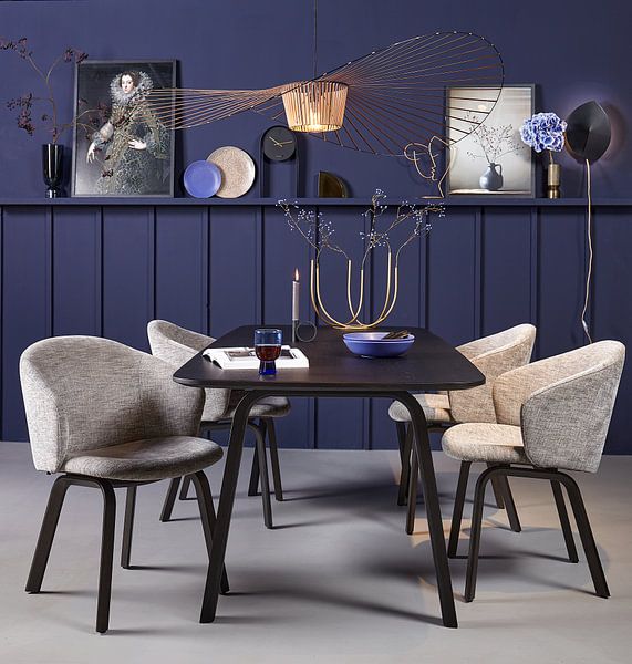 Klantfoto: Blauwe vaas met besjes (gezien bij vtwonen) van Karin Bazuin, als ingelijste fotoprint