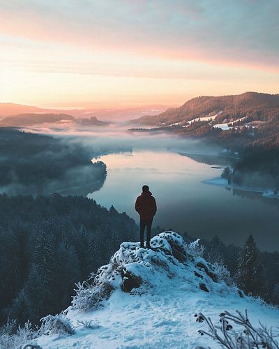 View over the winter landscape