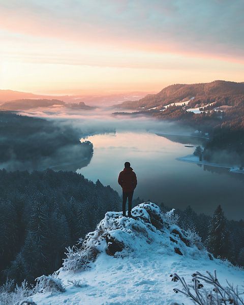 Blick über die Winterlandschaft von fernlichtsicht