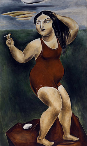 Yasuo Kuniyoshi – Bather with a Cigarette, 1924
