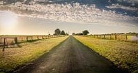 Lange wegen in Koroit Country in Victoria, Australië