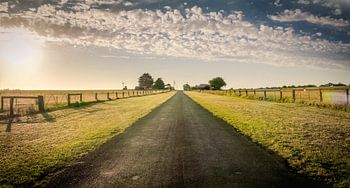 Lange wegen in Koroit Country in Victoria, Australië