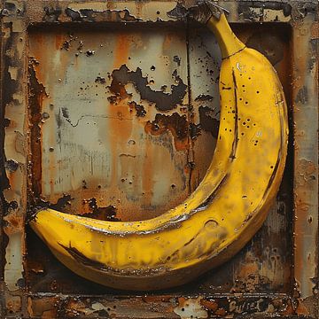 Container Graffiti Banaan Straatkunst Hyperrealisme Roest Kunst van gm_designs