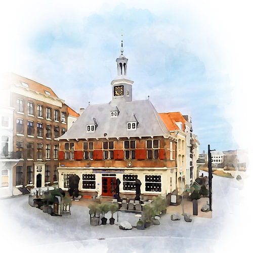 Voormalige Beursgebouw in Vlissingen, Zeeland.
