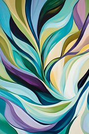 Abstract colour spiral in blue-green by Poster Art Shop