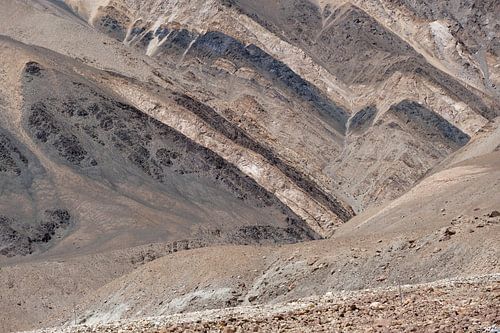 Kleurige berghelling in het Noorden van India