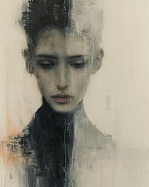 Modern and abstract portrait by Carla Van Iersel