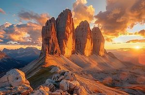 Kühne Türme und Zinnen der Dolomiten
