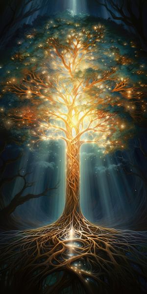 A spiritually enlightened tree of life by Art Bizarre