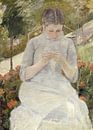 Mary Cassatt. Girl in the Garden von 1000 Schilderijen Miniaturansicht