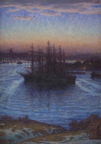 Schepen voor anker. Winter, Eugen