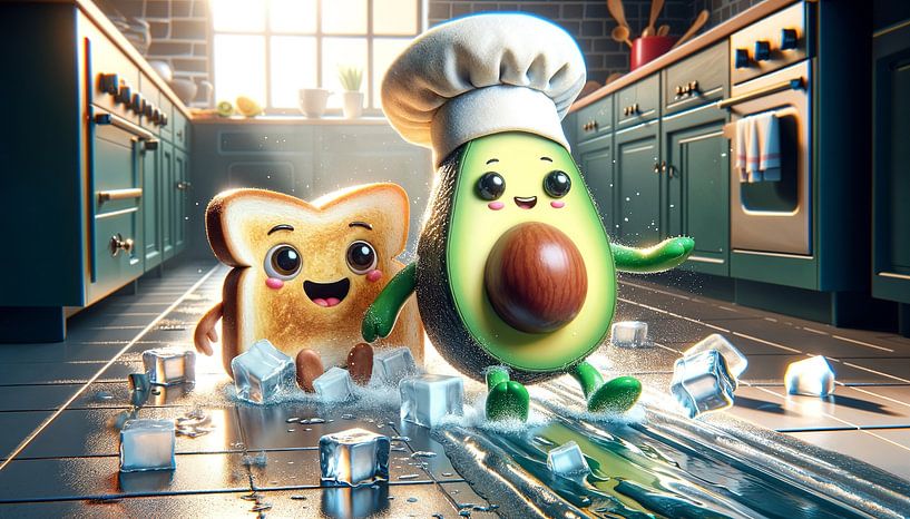 Ice cube dance in the summer kitchen by artefacti