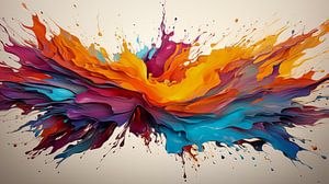 Buntes Spritzer mit Linien und Bokeh Malerei Kunstdesign