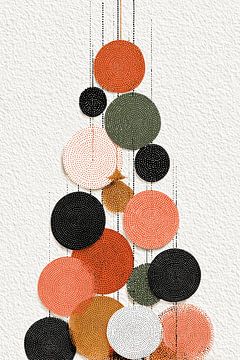 Gestippelde ornamentboom van Mosaic Dialogue