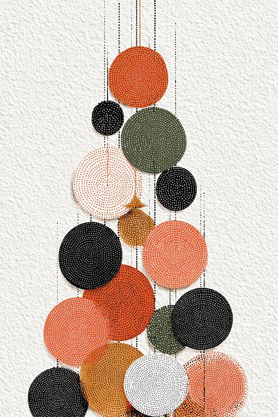 Arbre à ornements à pois par Mosaic Dialogue