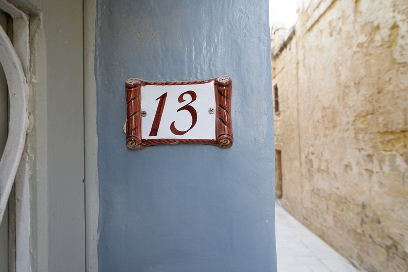 Malta, Mdina,, Hausnummer dreizehn (13) von de-nue-pic