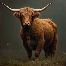 Schottischer Highlander-Bulle von The Nudes Gallery