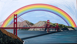 Die Golden-Gate-Brücke mit einem zauberhaften Regenbogen von Joseph S Giacalone Photography