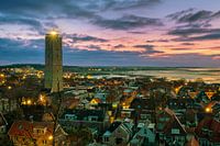 Blick über West-Terschelling bei Sonnenaufgang