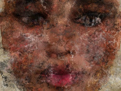 Grunge portrait face woman