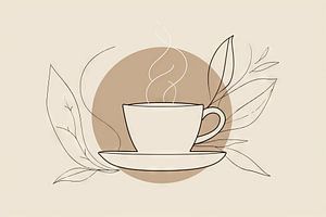 Minimalistische Kaffee Illustration