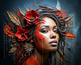 A crown of flowers by Inge Wiedijk