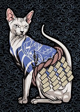Japanse kunst Creatieve anime | Dierenvrienden 36 van Ramy Salah Hefny