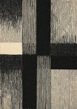 Abstract line composition in black and white by Niklas Maximilian