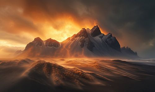 Herfst aan de kust in IJsland