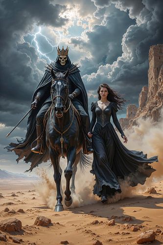 NYXAVOR – Le roi Grim Reaper traverse le désert avec une femme