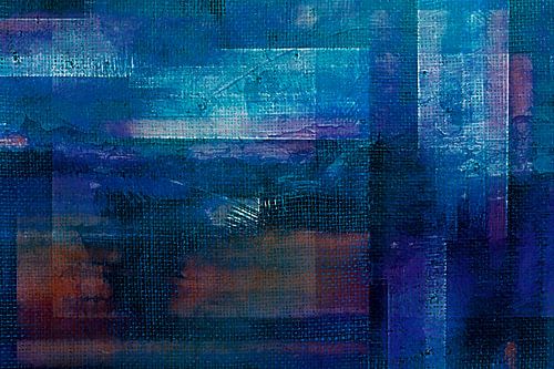 Winter fantasie, moderne natuur abstractie in blauwgroen