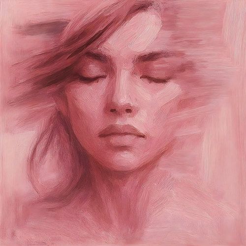 Vrouw in de Wind Roze