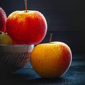 Autumn apples - freshness in the golden light by Sabine Schemken