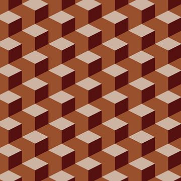 70s retro geometrisch patroon nr. 3 van Dina Dankers