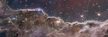 “Cosmic Cliffs” in the Carina Nebula by NASA and Space