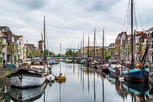 Typical dutch harbour, Delfshaven, Rotterdam, The Netherlands