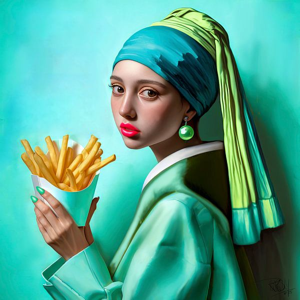 Girl with a Pearl Earring  von René van den Berg