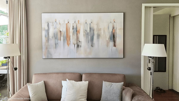 Kundenfoto: Menschen abstrakt von Bert Nijholt, als ArtFrame