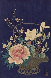 Ohara Koson - Blooming lotus flowers (edited) by Peter Balan