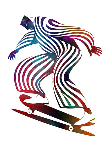 Skateboard-sportkunst wit #skate #skateboard #sport