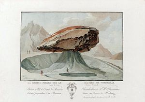 Lauteraargletscher, grosser Steintisch; Lauteraargletscher; Farbkupferstich, 1785