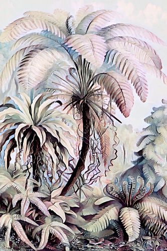 Jungle palm aquarel